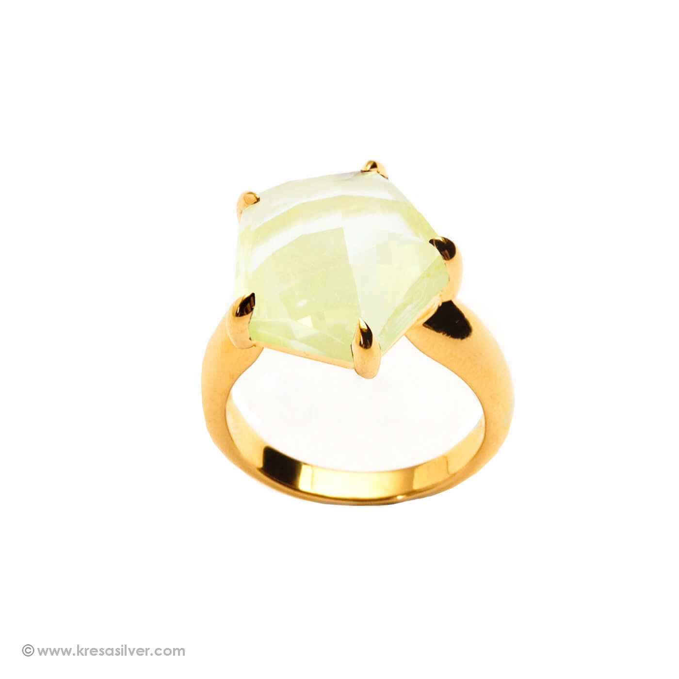 Cluster Cocktail Ring - Lemon Qtz