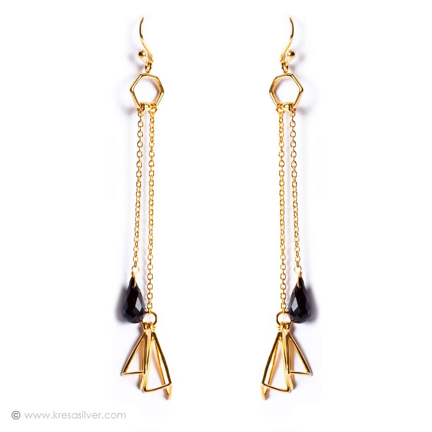 Cluster Cascade Earrings - Onyx