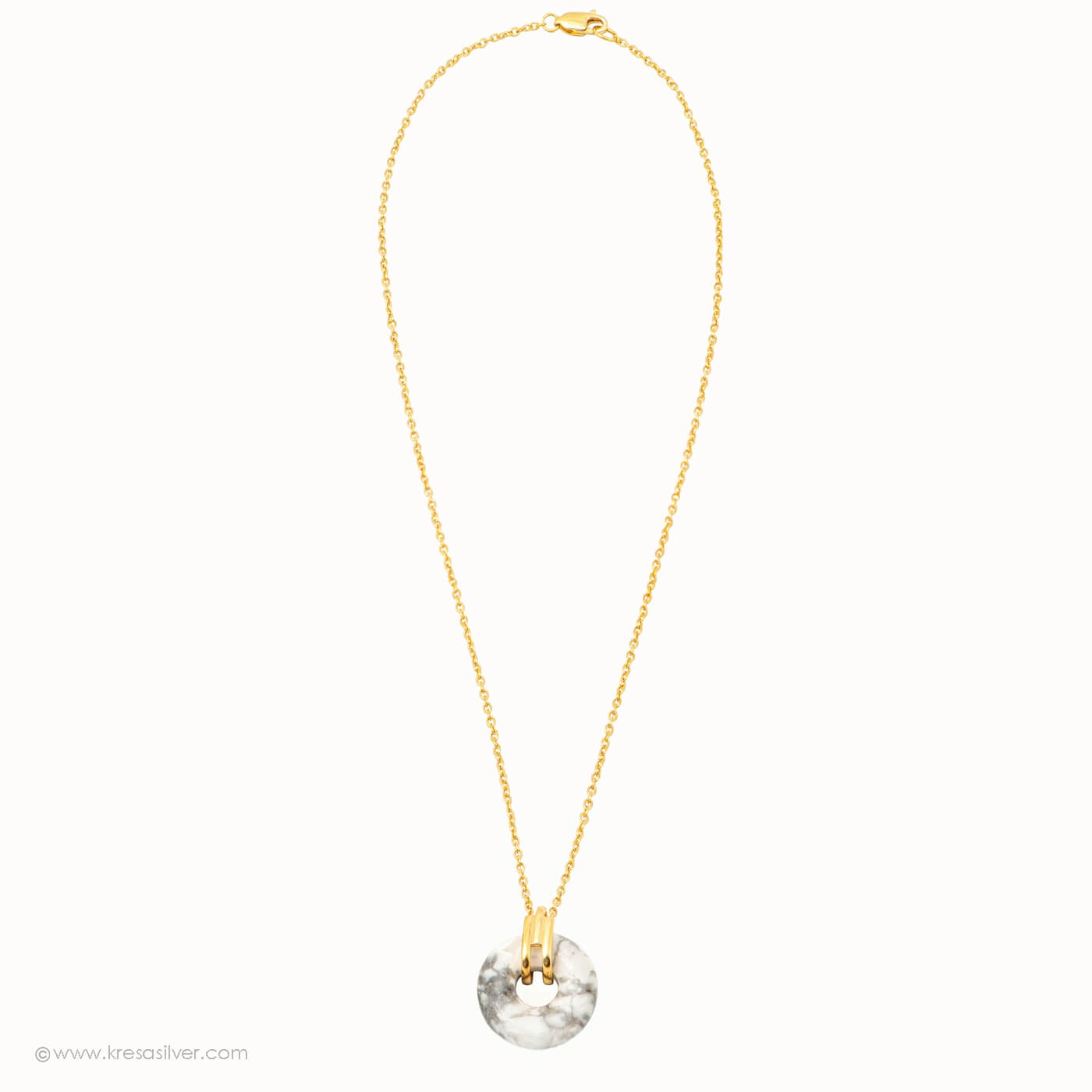 Encircle White Howlite Necklace