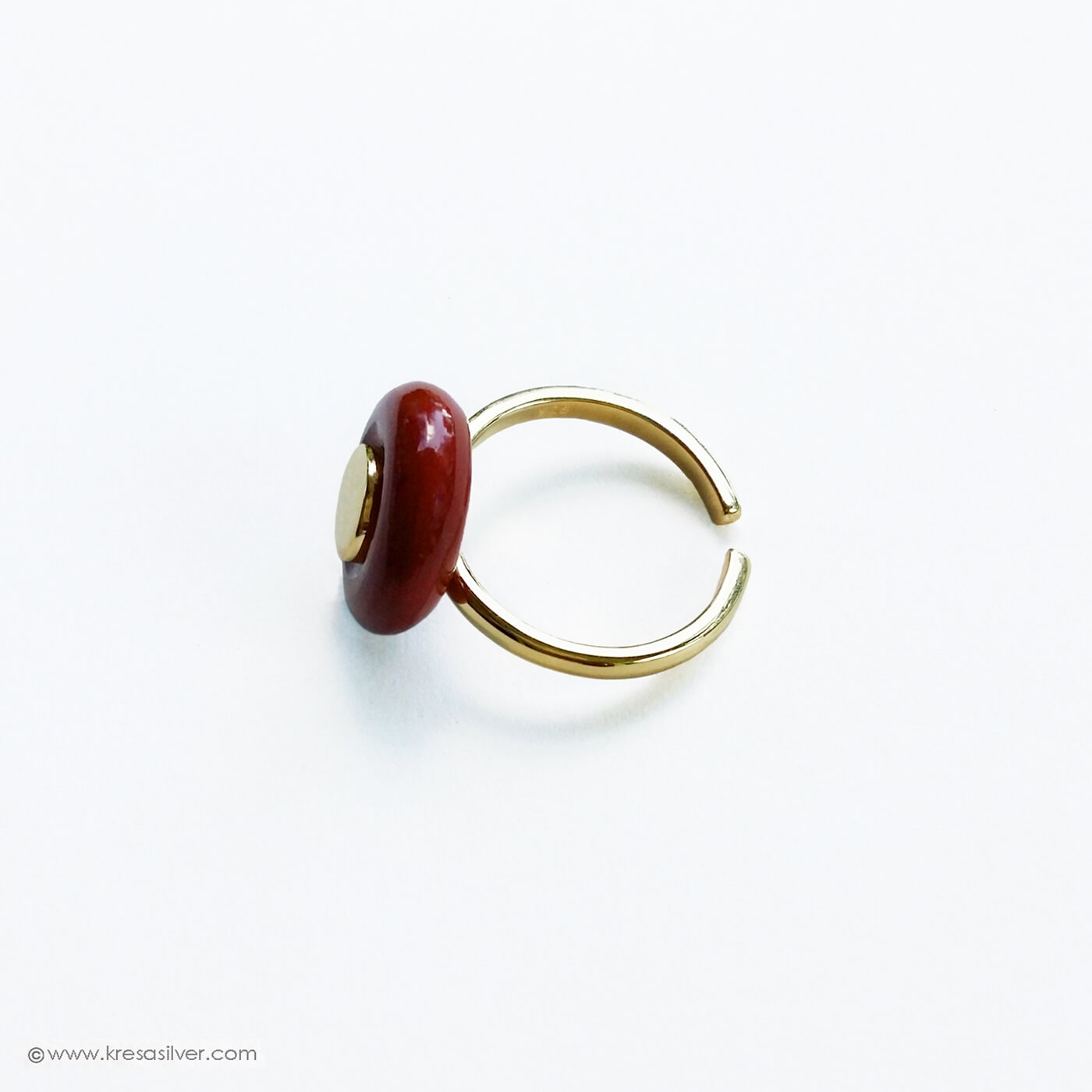 Encircle Red Jasper Aura Ring