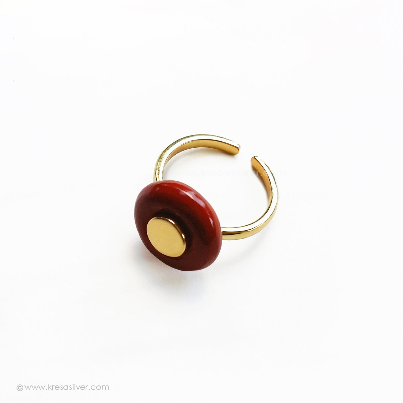 Encircle Red Jasper Aura Ring