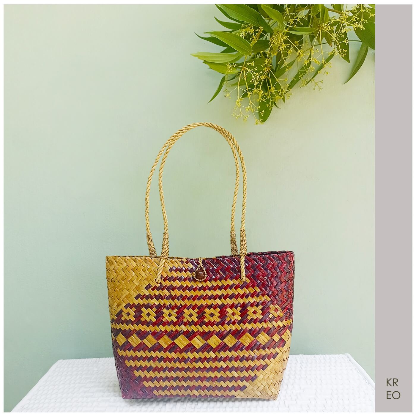 Kreo Mekong Tote Bag - Maroon